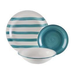 Serviesset Versa Blauw 26,5 x 26,5 cm 18 Onderdelen