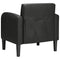Fauteuil met armleuningen 54 cm kunstleer zwart