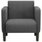 Fauteuil met armleuningen 54 cm corduroy stof donkergrijs