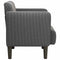Fauteuil met armleuningen 54 cm corduroy stof donkergrijs