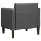 Fauteuil met armleuningen 54 cm corduroy stof donkergrijs