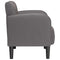 Fauteuil met armleuningen 54 cm kunstleer grijs