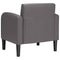 Fauteuil met armleuningen 54 cm kunstleer grijs