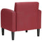 Fauteuil met armleuningen 54 cm kunstleer wijnrood
