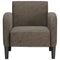 Fauteuil met armleuningen 54 cm kunstleer donkergrijs