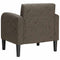 Fauteuil met armleuningen 54 cm kunstleer donkergrijs