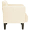 Fauteuil met armleuningen 54 cm corduroy stof crmekleurig