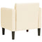 Fauteuil met armleuningen 54 cm corduroy stof crmekleurig