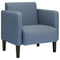Fauteuil met armleuningen 54 cm corduroy stof blauw