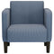 Fauteuil met armleuningen 54 cm corduroy stof blauw