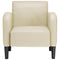 Fauteuil met armleuningen 54 cm kunstleer crmekleurig