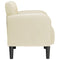 Fauteuil met armleuningen 54 cm kunstleer crmekleurig
