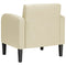 Fauteuil met armleuningen 54 cm kunstleer crmekleurig