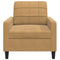 Fauteuil 60 cm fluweel bruin