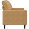Fauteuil 60 cm fluweel bruin