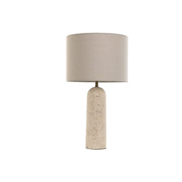 Bureaulamp Home ESPRIT Beige Linnen Marmer 35 x 35 x 66 cm