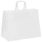 Papieren kraftzakken 50 st met hengsels 32x17x25 cm wit