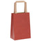 Papieren kraftzakken 50 st met hengsels 15x8x21 cm rood
