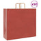 Papieren kraftzakken 50 st met hengsels 54x15x49 cm rood
