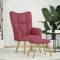 Relaxstoel met voetenbank stof wijnrood
