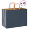 Papieren kraftzakken 50 st met hengsels 32x17x25 cm blauw