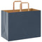 Papieren kraftzakken 50 st met hengsels 32x17x25 cm blauw