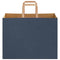 Papieren kraftzakken 50 st met hengsels 32x17x25 cm blauw