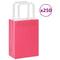 Papieren kraftzakken 250 st met hengsels 15x8x21 cm roze