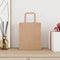 Papieren kraftzakken 50 st met hengsels 18x8x22 cm bruin