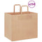 Papieren kraftzakken 250 st met hengsels 32x22x28 cm bruin