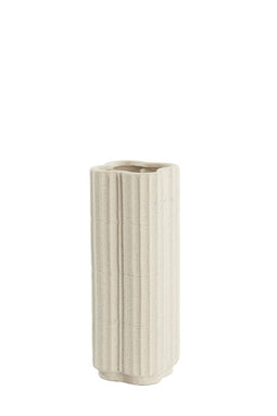Light&living Vaas Ø15x35,5 cm CASTOR keramiek ecru
