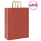 Papieren kraftzakken 250 st met hengsels 32x12x42 cm rood