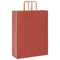 Papieren kraftzakken 250 st met hengsels 32x12x42 cm rood