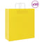 Papieren kraftzakken 50 st met hengsels 45x17x48 cm geel