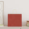 Papieren kraftzakken 50 st met hengsels 32x22x28 cm rood
