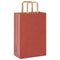 Papieren kraftzakken 50 st met hengsels 21x11x31 cm rood