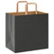 Papieren kraftzakken 50 st met hengsels 26x17x25 cm zwart