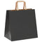Papieren kraftzakken 50 st met hengsels 26x17x25 cm zwart