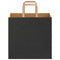 Papieren kraftzakken 50 st met hengsels 26x17x25 cm zwart