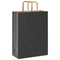 Papieren kraftzakken 50 st met hengsels 26x12x35 cm zwart