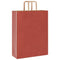 Papieren kraftzakken 50 st met hengsels 32x12x42 cm rood