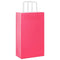 Papieren kraftzakken 50 st met hengsels 21x11x36 cm roze
