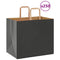 Papieren kraftzakken 250 st met hengsels 32x22x28 cm zwart