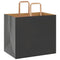 Papieren kraftzakken 250 st met hengsels 32x22x28 cm zwart