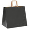 Papieren kraftzakken 250 st met hengsels 32x22x28 cm zwart