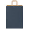 Papieren kraftzakken 50 st met hengsels 26x12x35 cm blauw