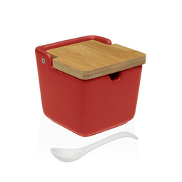 Suikerpot Versa Rood Keramisch 8,8 x 8,5 x 8,8 cm