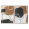 Schilderij Home ESPRIT Wit Bruin Zwart Abstract Stads 90 x 4 x 120 cm (2 Stuks)