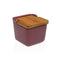 Zoutvaatje met deksel Versa BURGUNDY Keramisch 8,8 x 8,5 x 8,8 cm