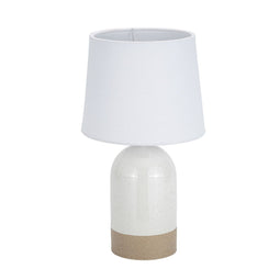 Bureaulamp Versa Duo Wit Linnen Keramisch 40 W 18 x 32,5 cm